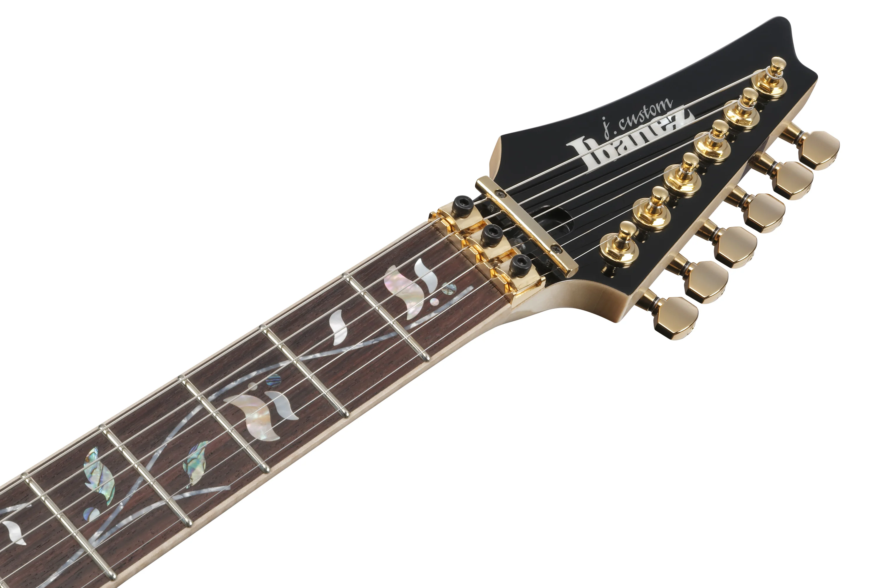 Ibanez RG8565R-CWR j.custom - Charmant Wine Red - Kopfplatte in frontaler Ansicht